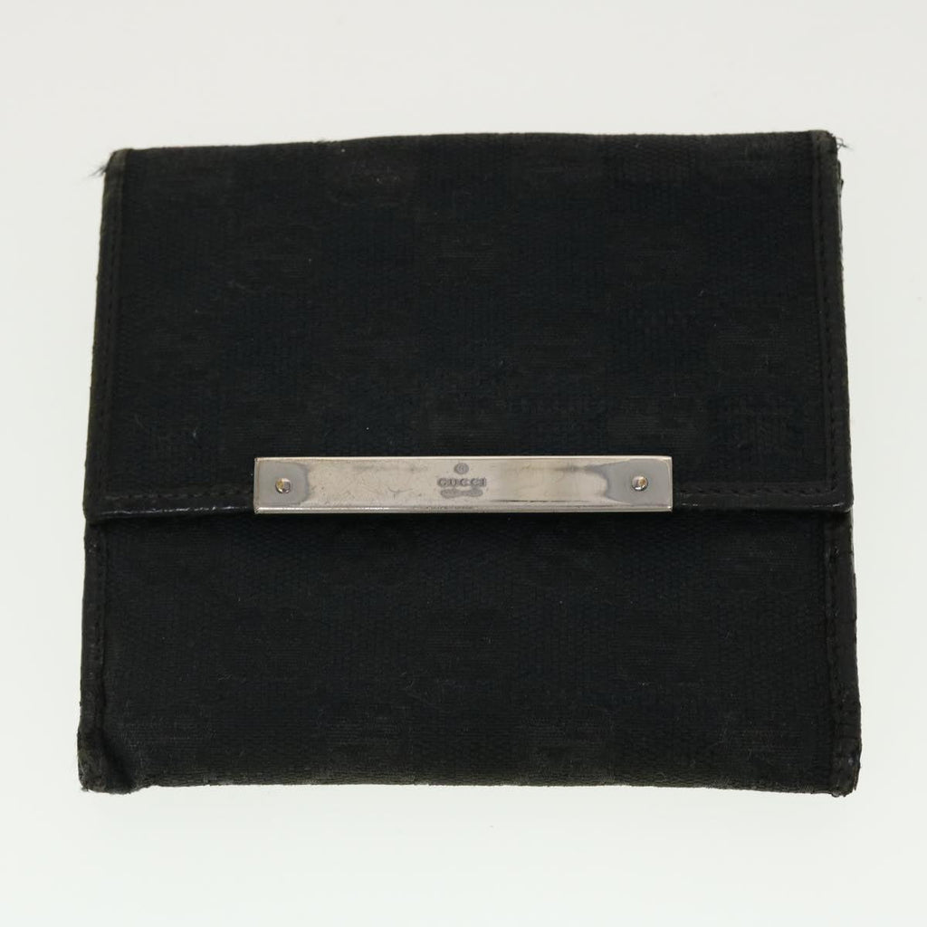 GUCCI GG Canvas Wallet Leather 5Set Black Orange beige bs5373
