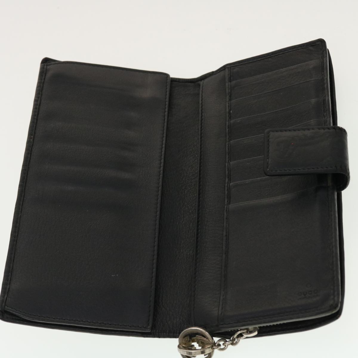 GUCCI GG Canvas Wallet Leather 5Set Black Orange beige bs5373