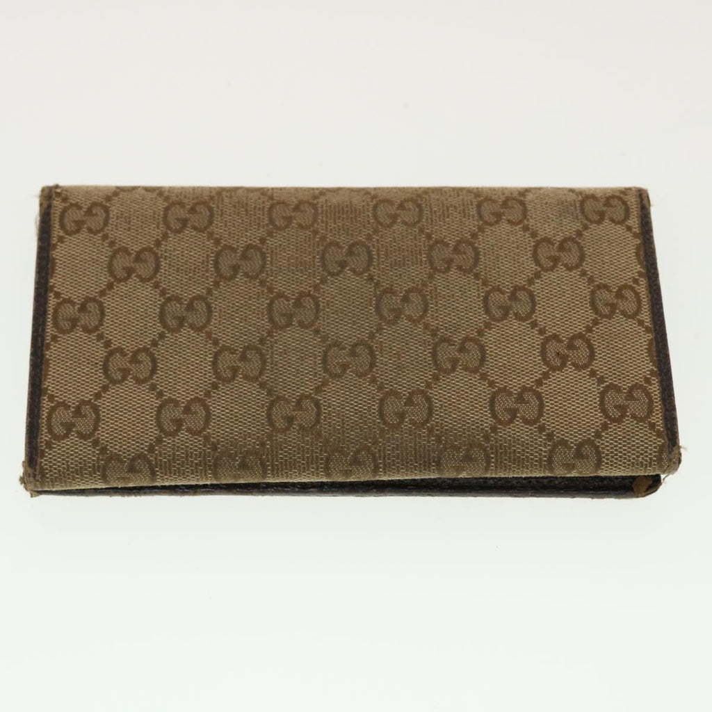 GUCCI GG Canvas Wallet Leather 5Set Black Orange beige bs5373