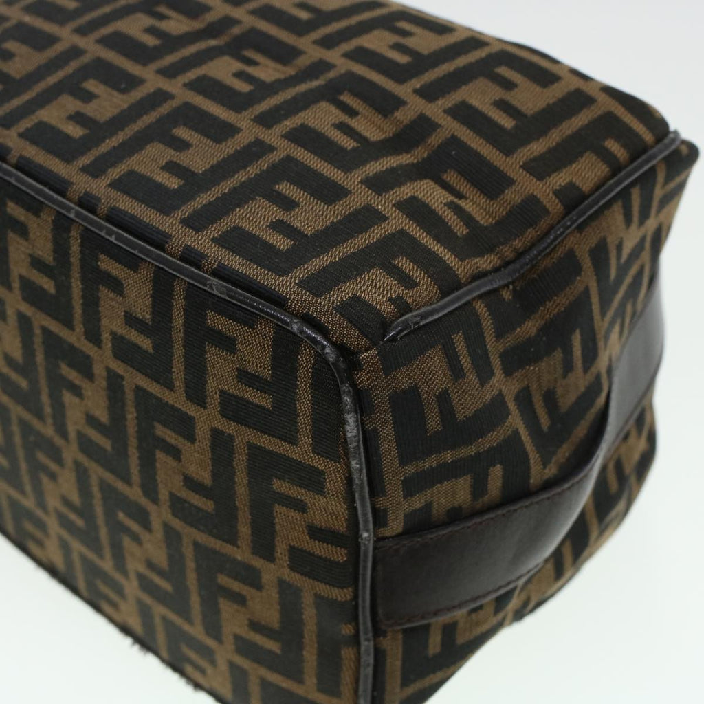 FENDI Zucca Canvas Hand Bag Black Brown bs5402