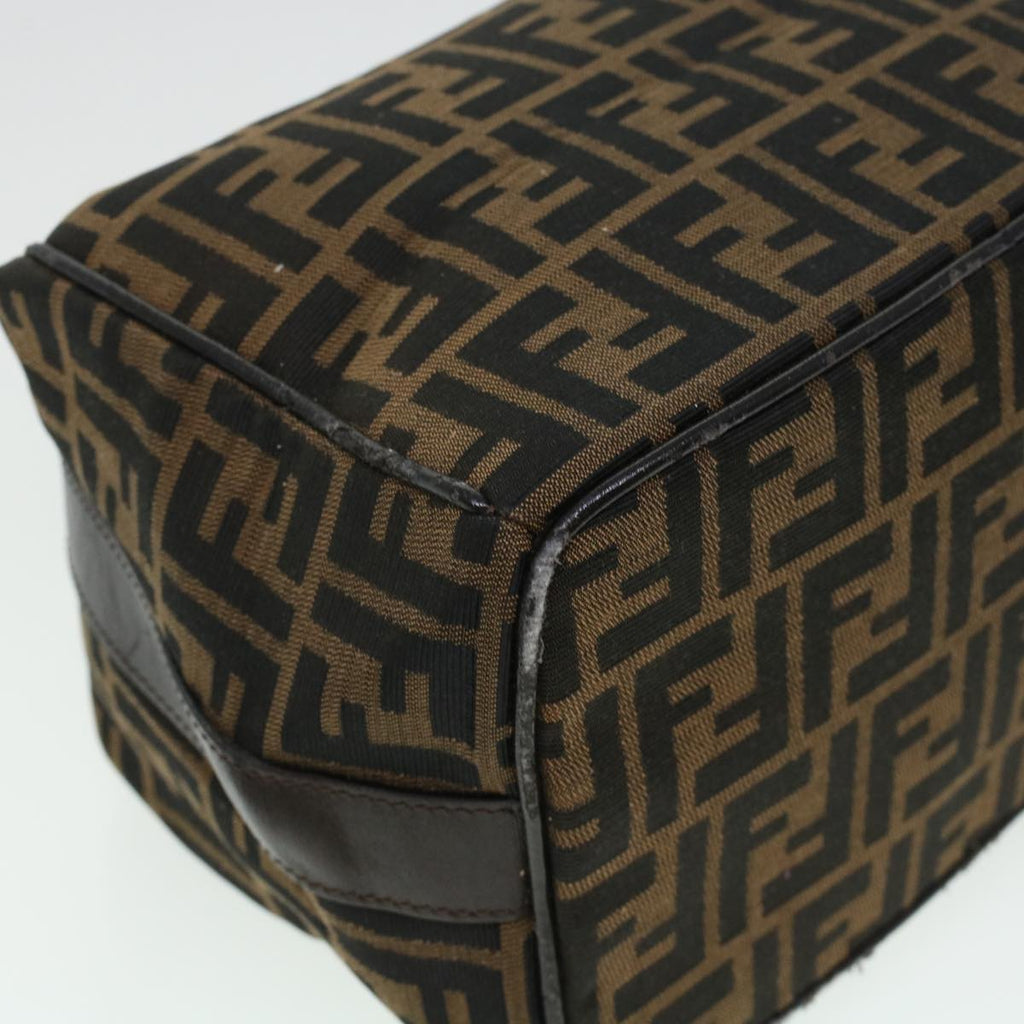 FENDI Zucca Canvas Hand Bag Black Brown bs5402