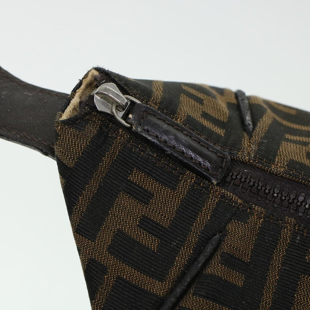 FENDI Zucca Canvas Hand Bag Black Brown bs5402