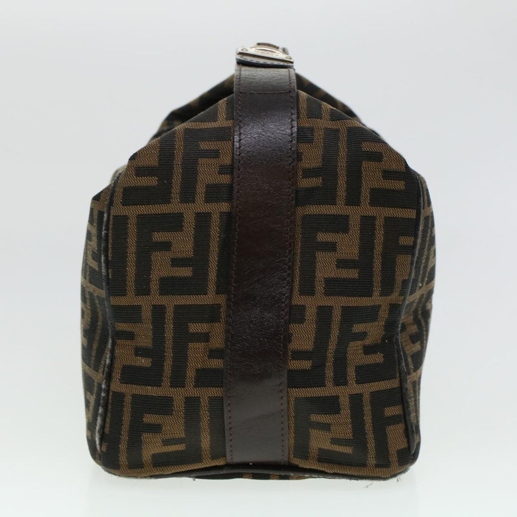 FENDI Zucca Canvas Hand Bag Black Brown bs5402