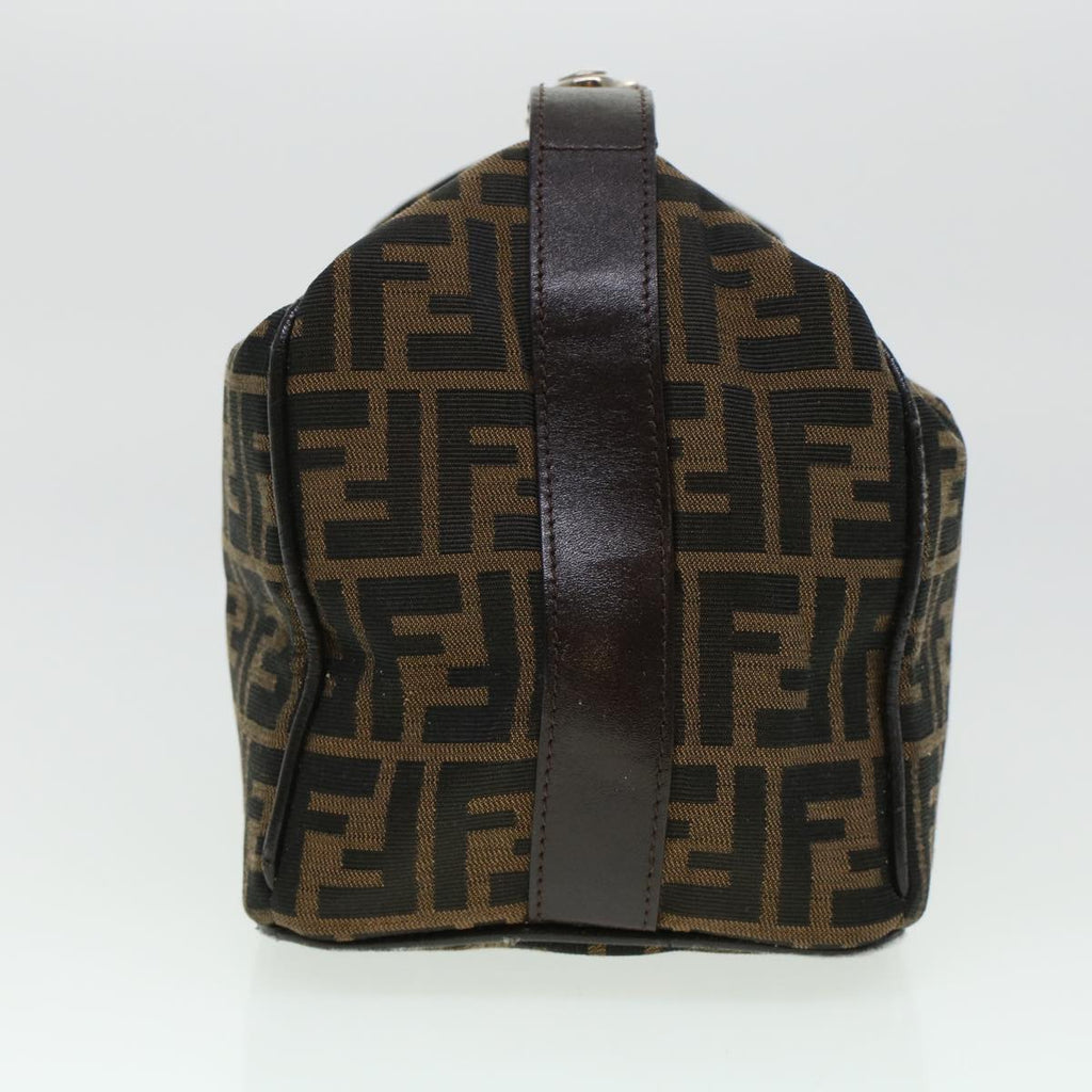 FENDI Zucca Canvas Hand Bag Black Brown bs5402