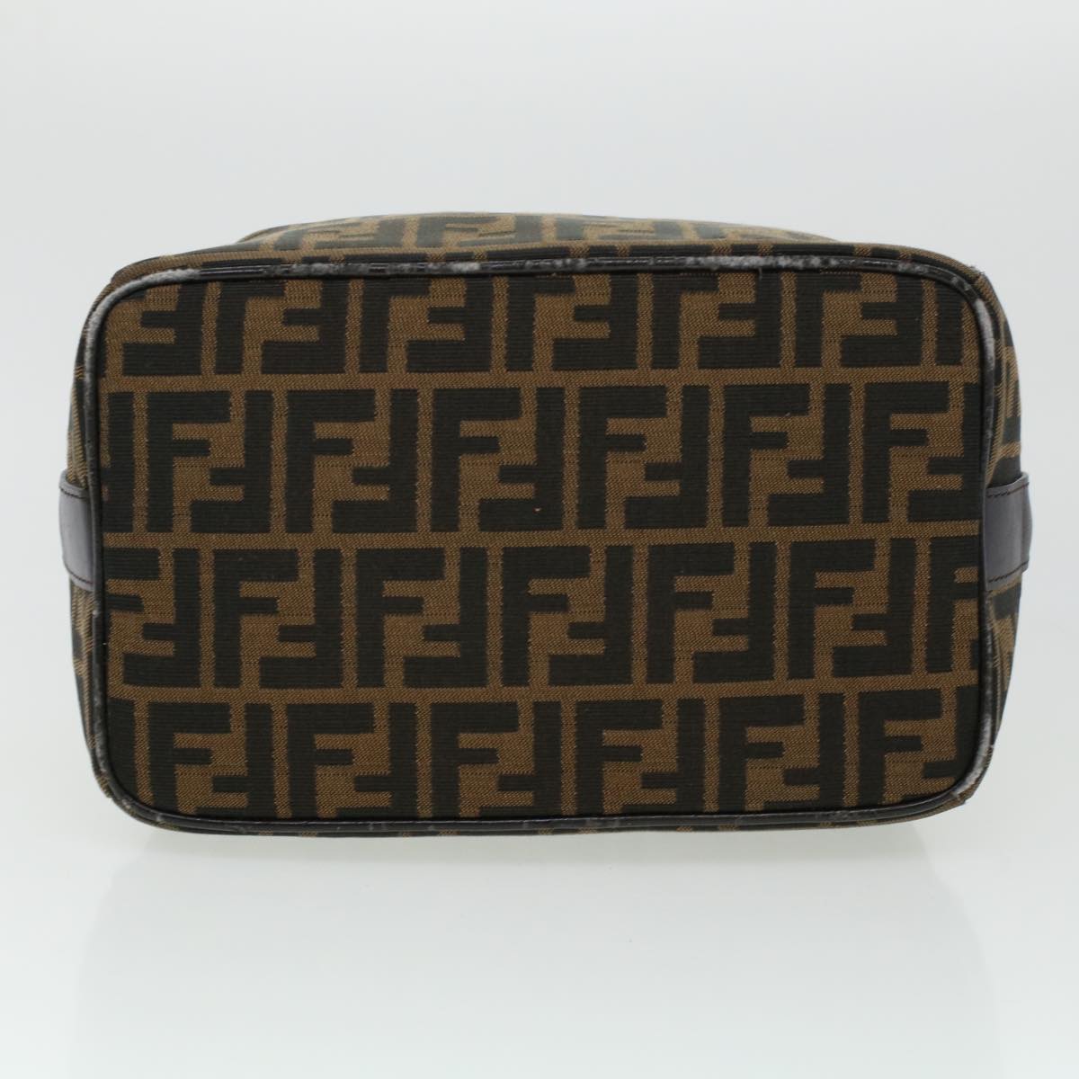FENDI Zucca Canvas Hand Bag Black Brown bs5402