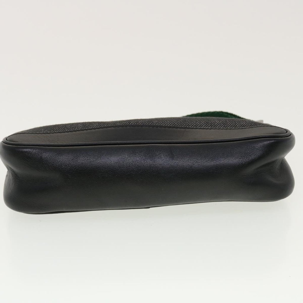 GUCCI Web Sherry Line Accessory Pouch Canvas Black Red Green bs5425