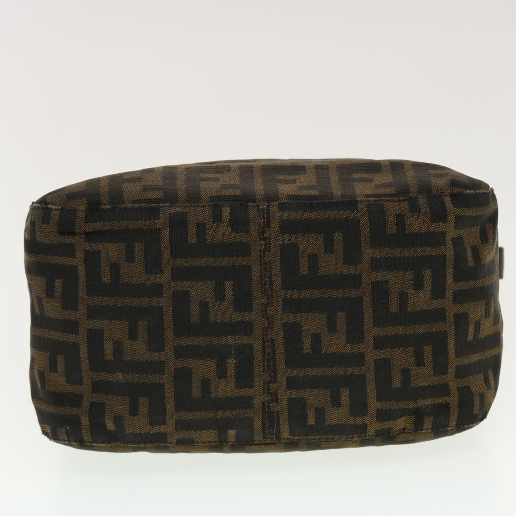 FENDI Zucca Canvas Mamma Baguette Shoulder Bag Black Brown bs5426