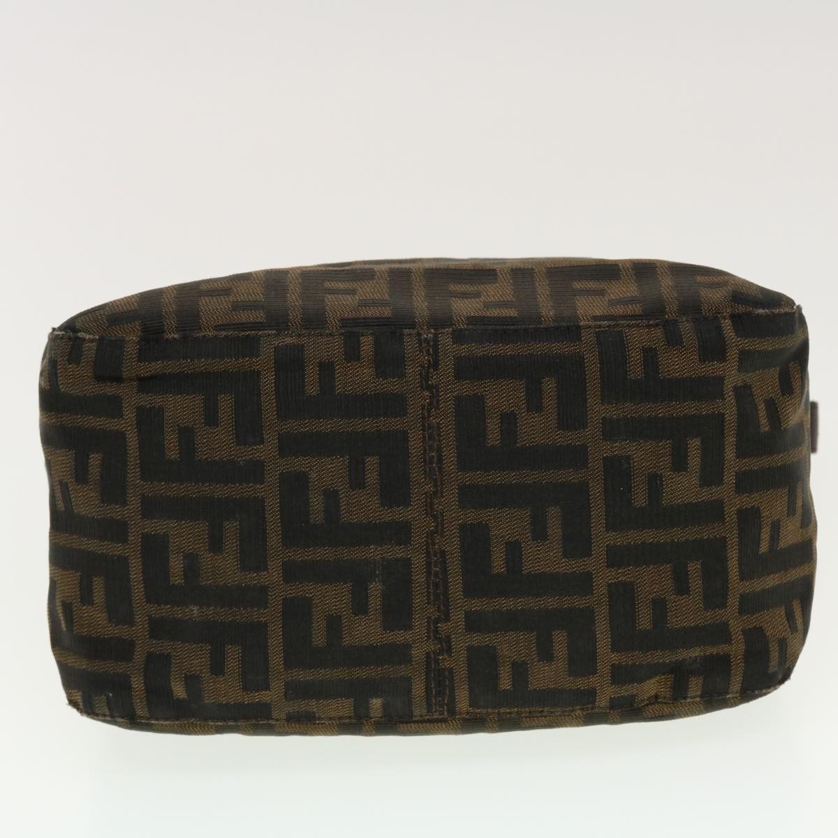 FENDI Zucca Canvas Mamma Baguette Shoulder Bag Black Brown bs5426