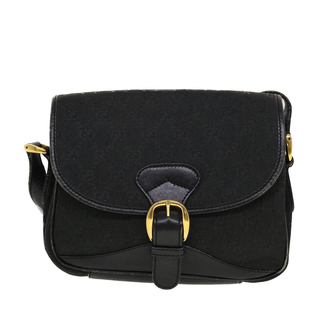 GUCCI GG Canvas Shoulder Bag Black bs5469