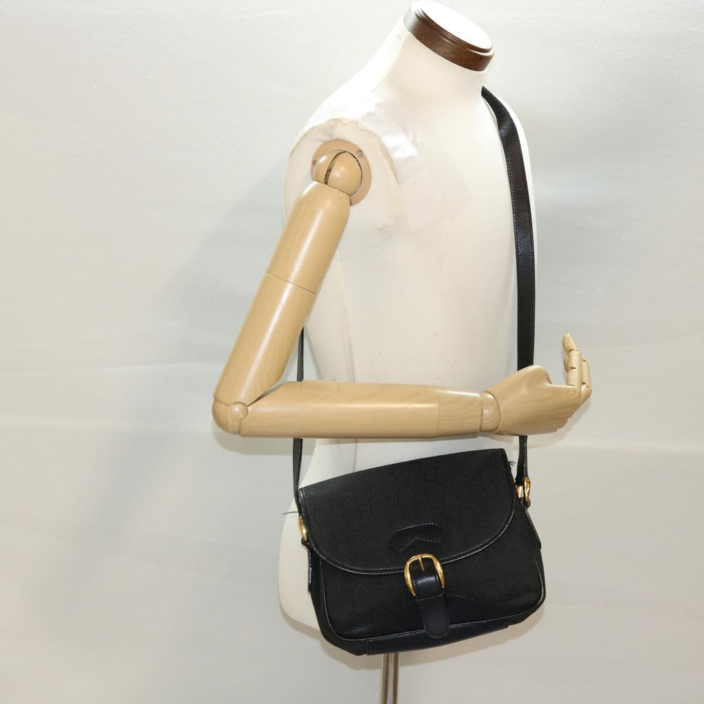 GUCCI GG Canvas Shoulder Bag Black bs5469