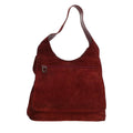 GUCCI GG Canvas Shoulder Bag Suede Red 00217050424 bs5510
