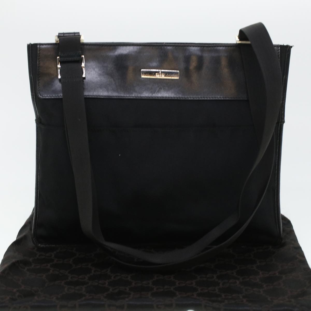 GUCCI Shoulder Bag Nylon Black 01903542123 bs5511