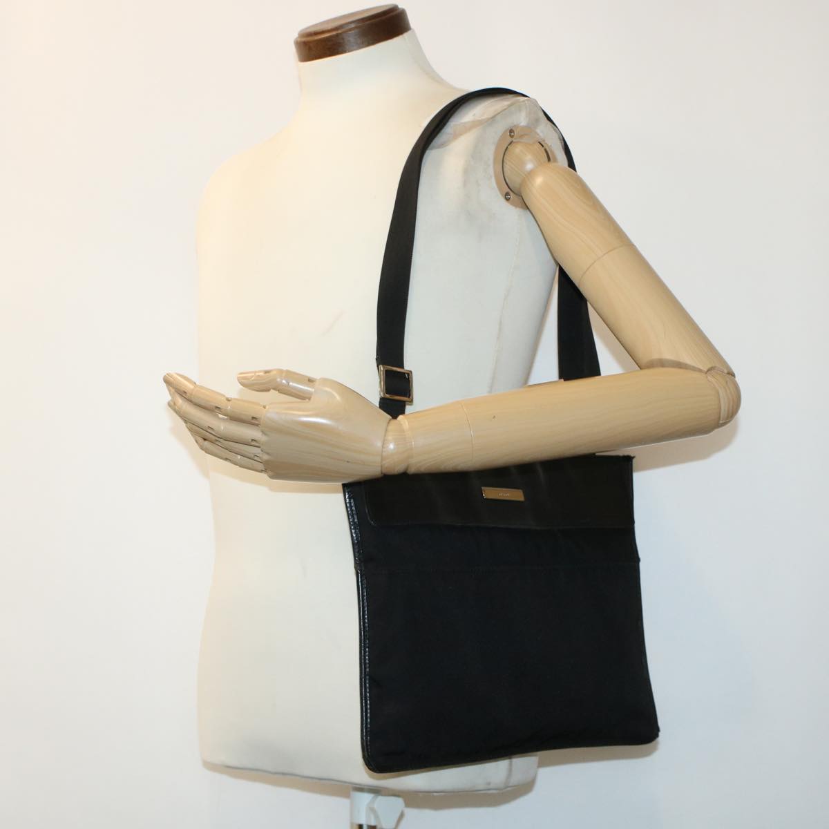 GUCCI Shoulder Bag Nylon Black 01903542123 bs5511