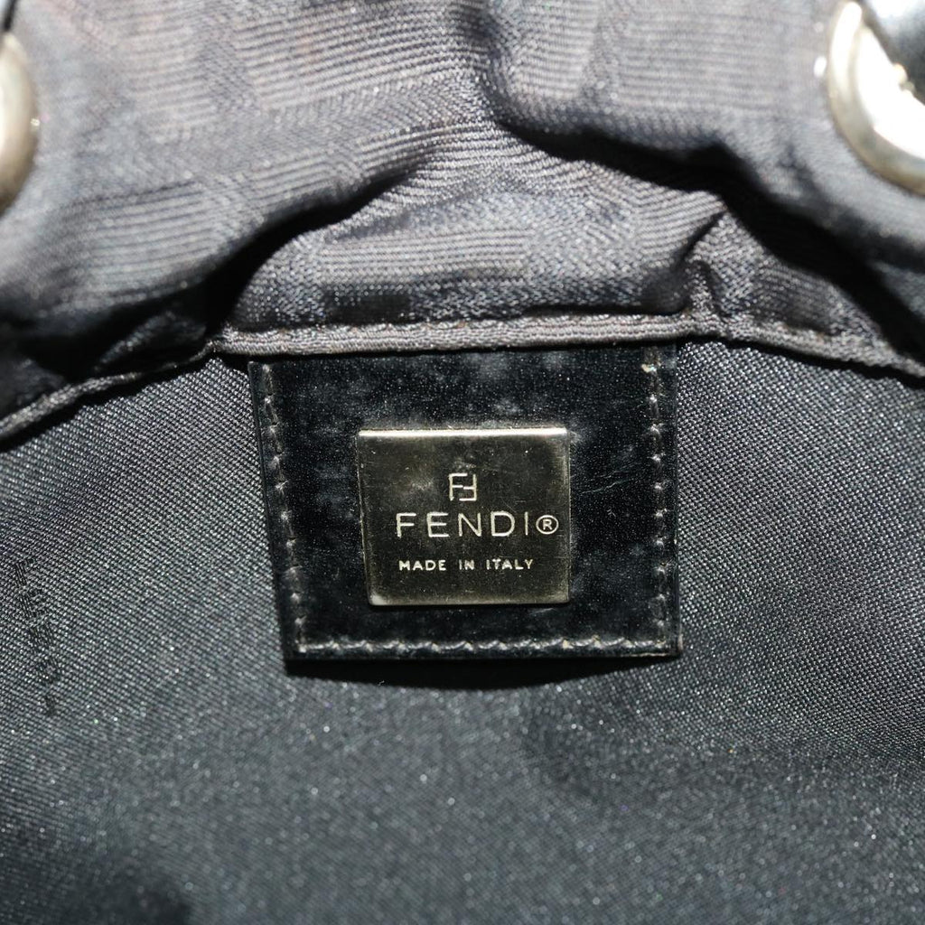 FENDI Zucca Canvas Tote Bag Nylon Black bs5552