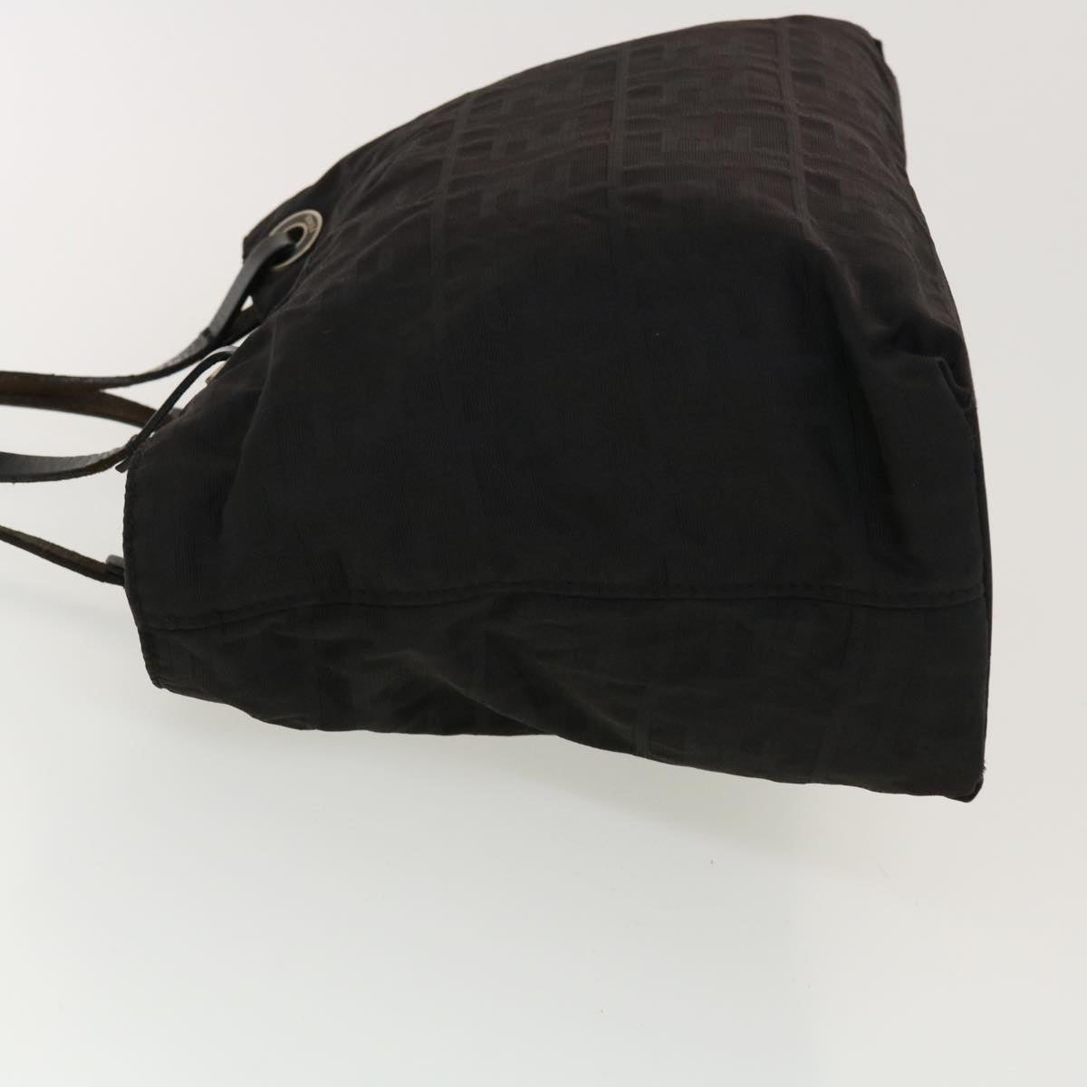 FENDI Zucca Canvas Tote Bag Nylon Black bs5552