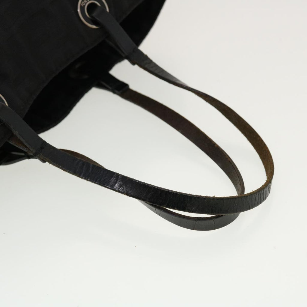 FENDI Zucca Canvas Tote Bag Nylon Black bs5552