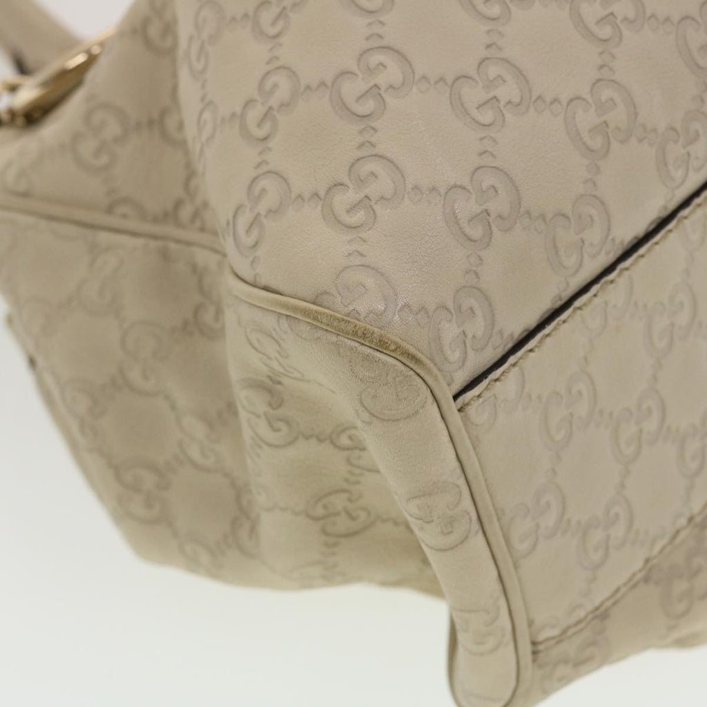 GUCCI Guccissima Hand Bag Leather White 211944 bs5554