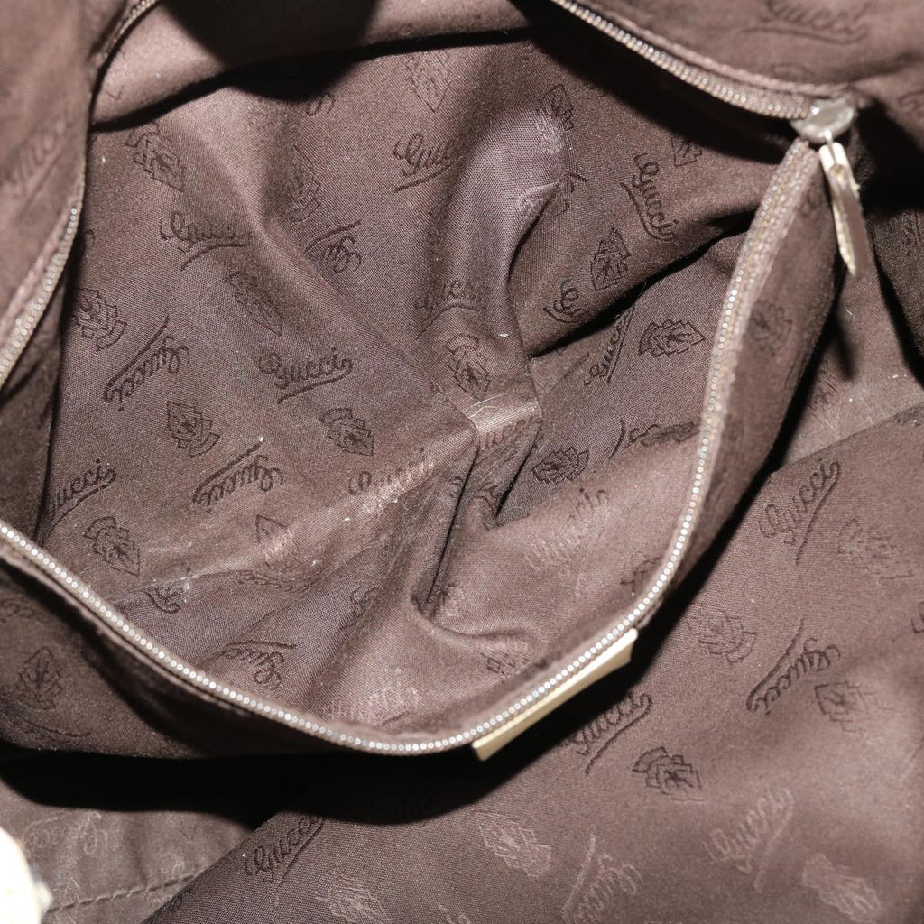GUCCI Guccissima Hand Bag Leather White 211944 bs5554
