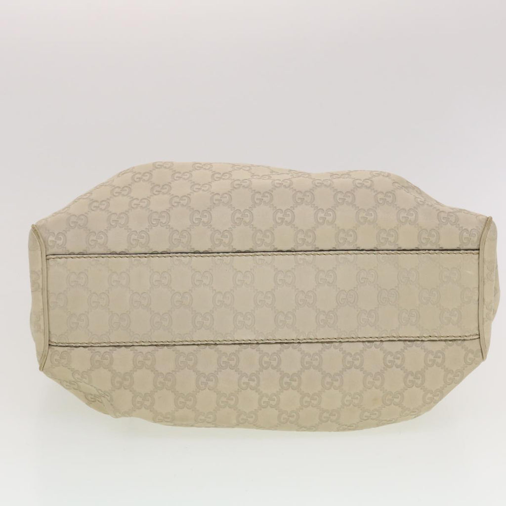 GUCCI Guccissima Hand Bag Leather White 211944 bs5554