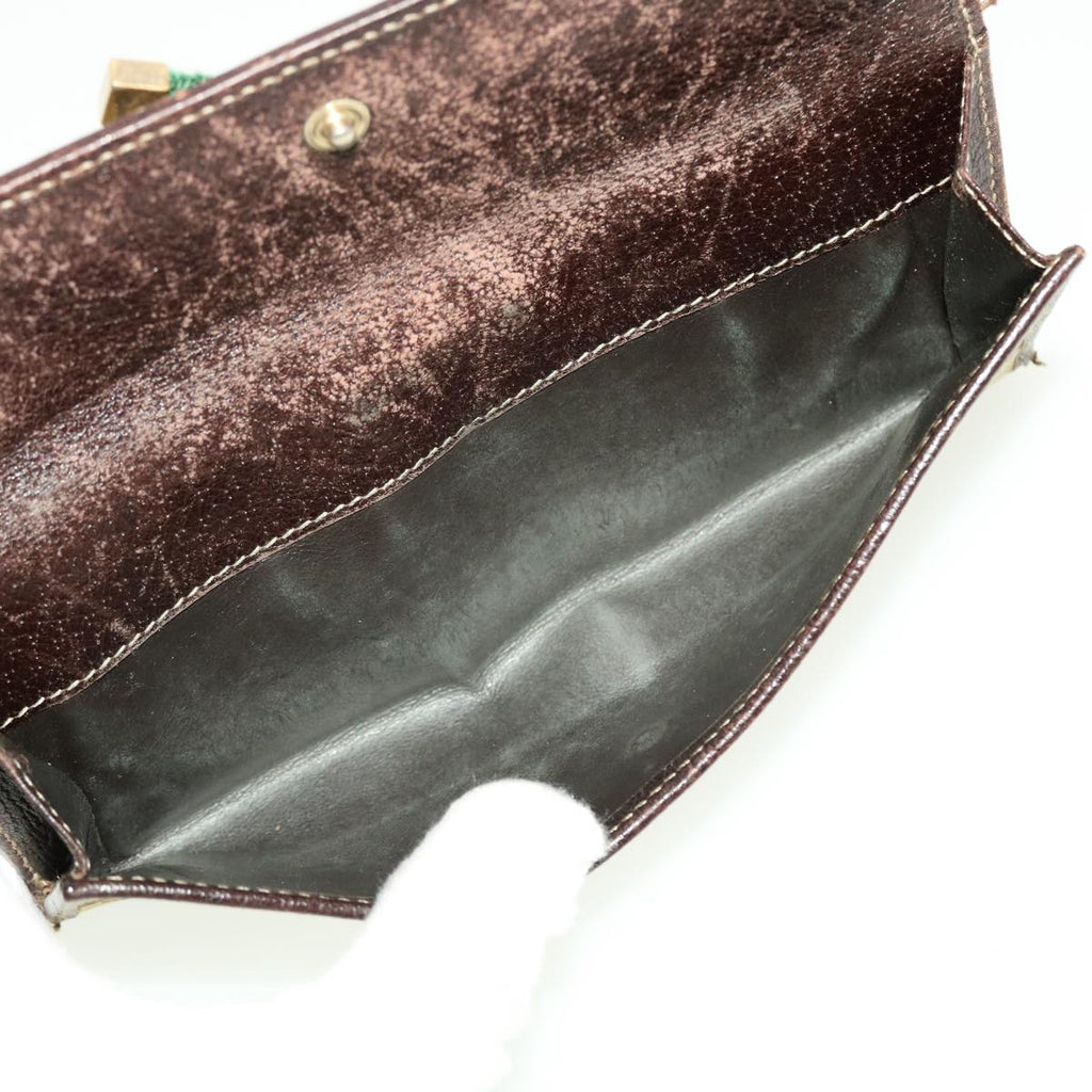 GUCCI GG Canvas Web Sherry Line Pouch Wallet 3Set Beige Red Green bs5568