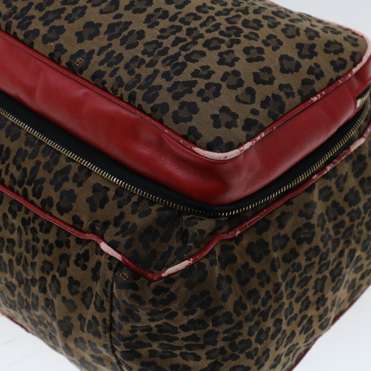 FENDI Hand Bag Canvas 2way Shoulder Bag Brown bs5628