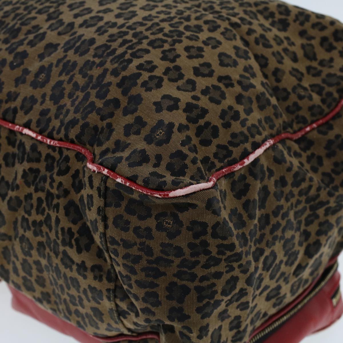 FENDI Hand Bag Canvas 2way Shoulder Bag Brown bs5628