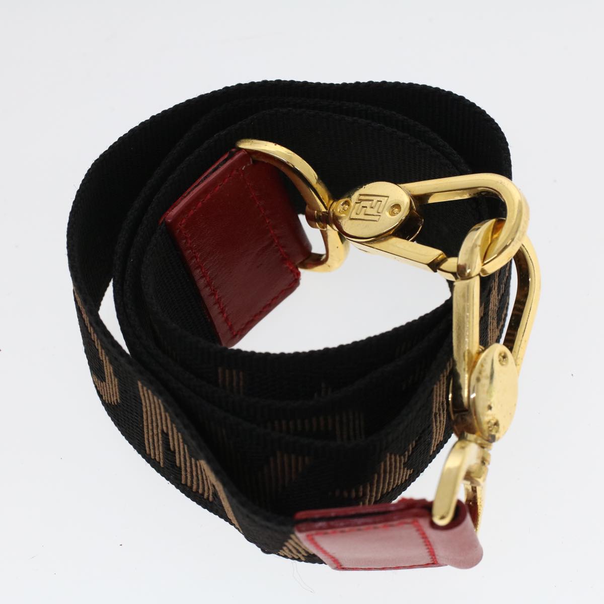 FENDI Hand Bag Canvas 2way Shoulder Bag Brown bs5628