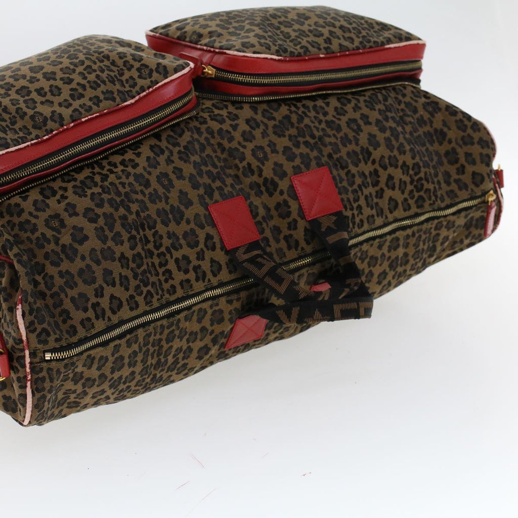 FENDI Hand Bag Canvas 2way Shoulder Bag Brown bs5628