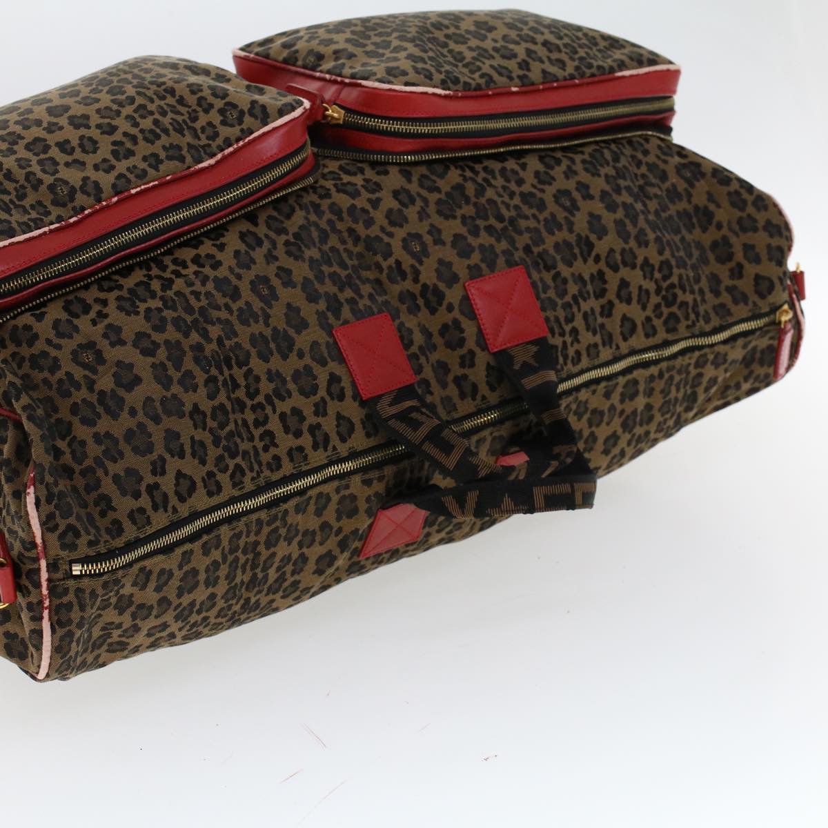 FENDI Hand Bag Canvas 2way Shoulder Bag Brown bs5628