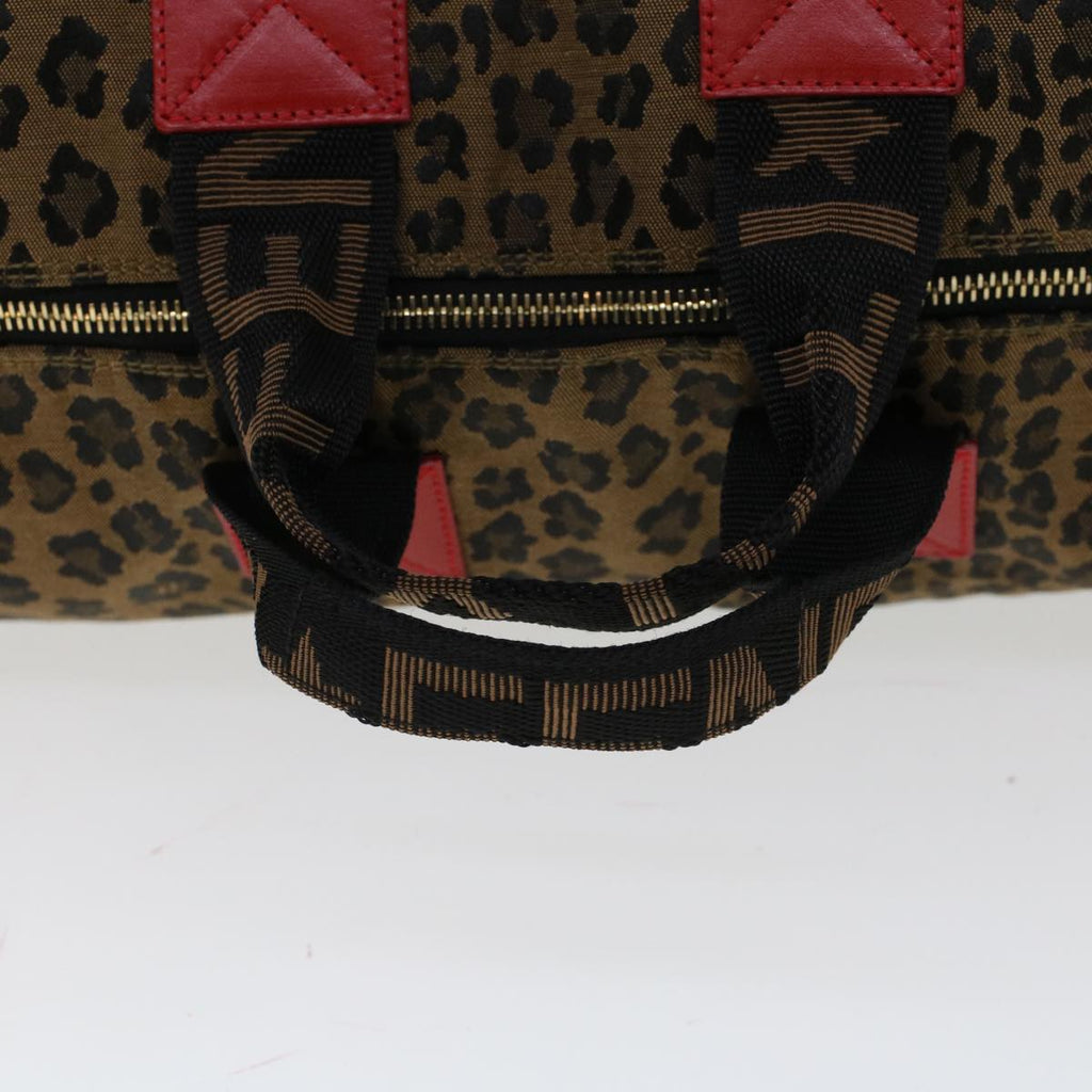 FENDI Hand Bag Canvas 2way Shoulder Bag Brown bs5628