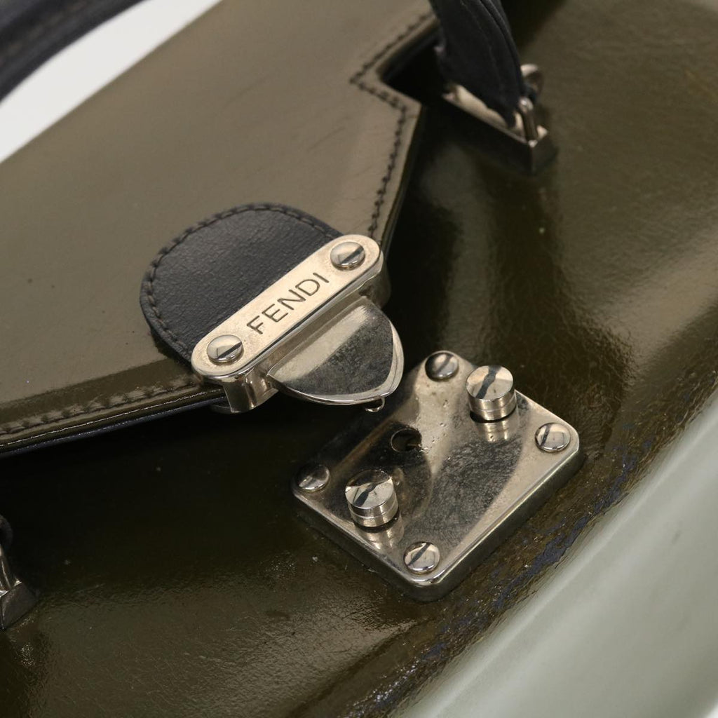 FENDI Shoulder Bag Leather 2way Khaki bs5657