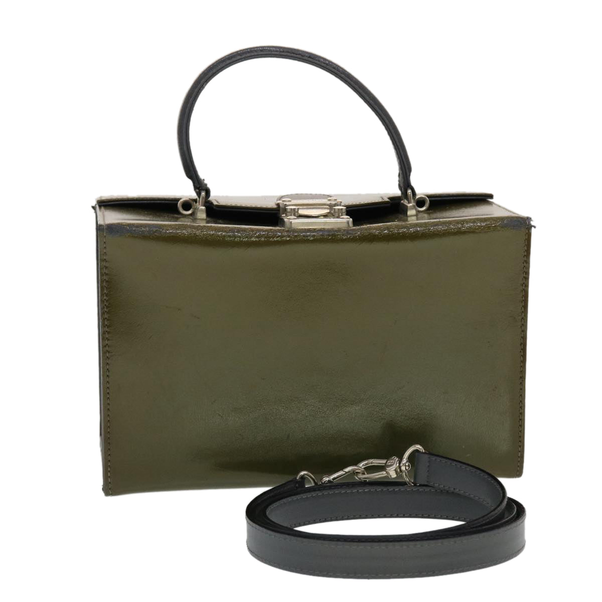 FENDI Shoulder Bag Leather 2way Khaki bs5657