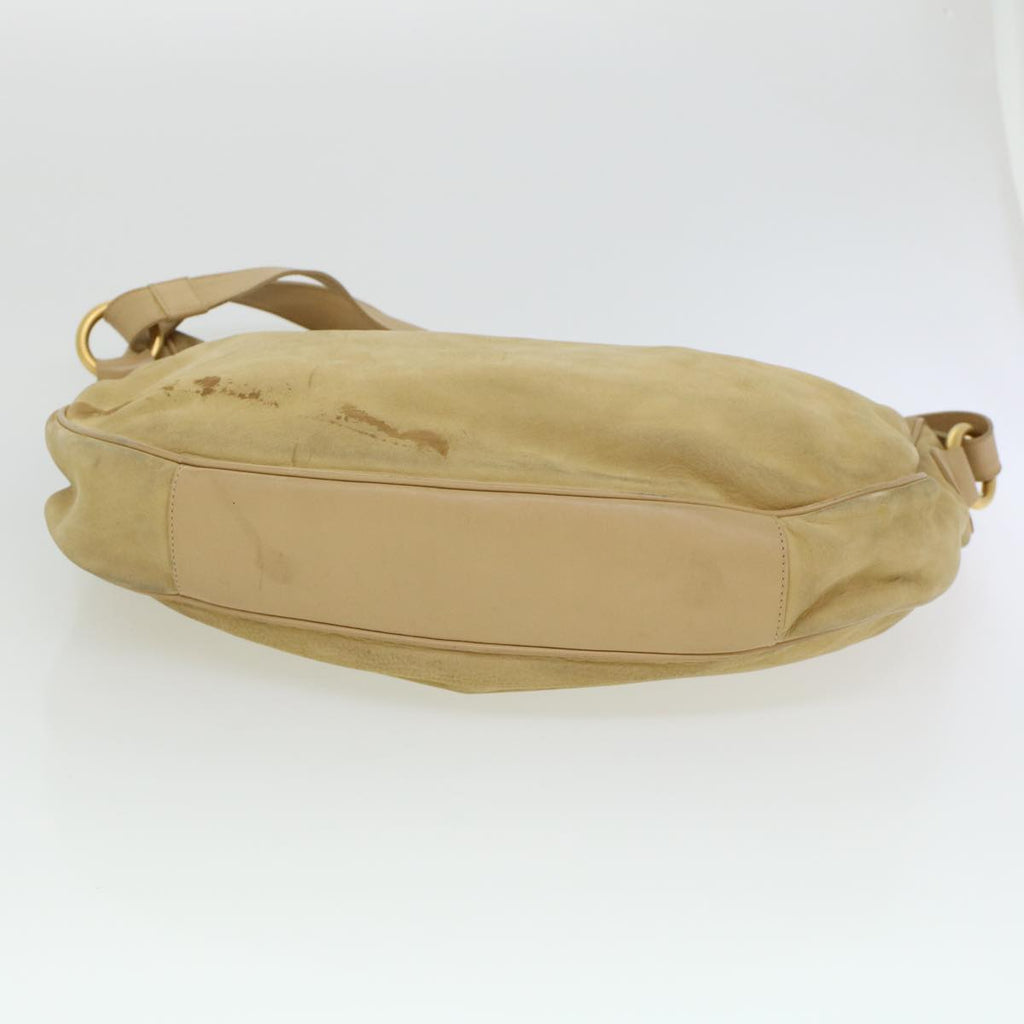 GUCCI Shoulder Bag Leather Beige bs5660