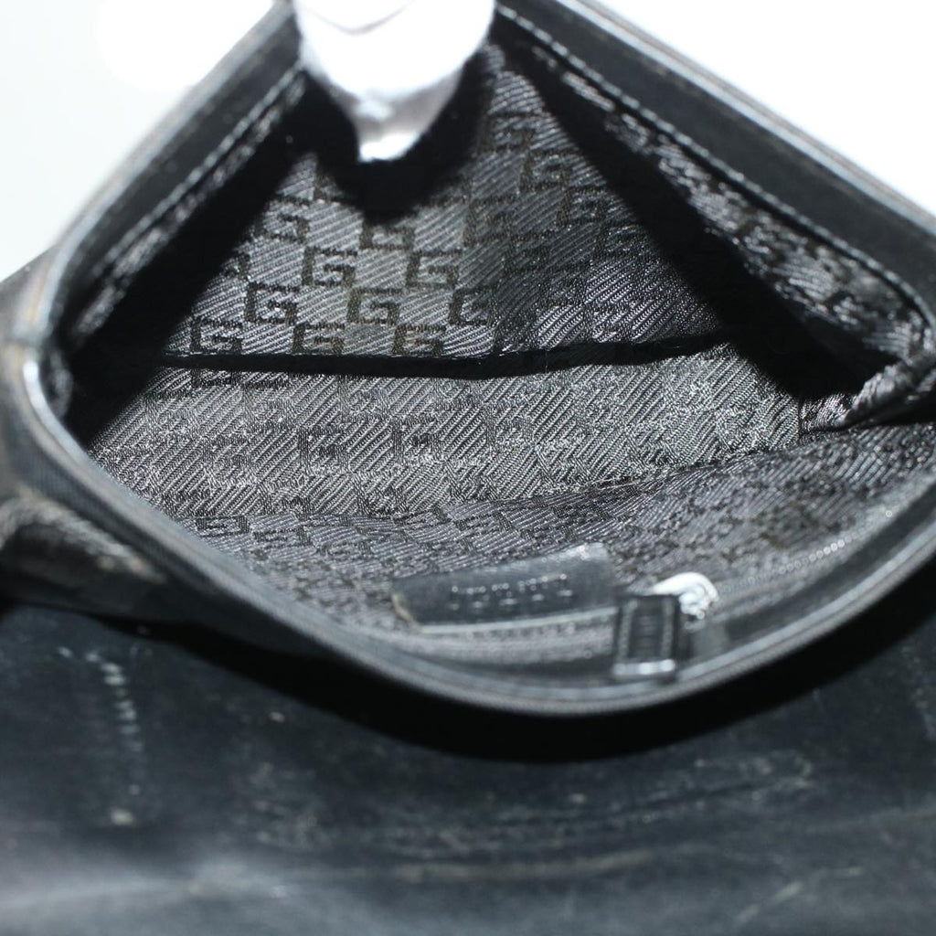 GUCCI Waist Bag Canvas Black 92543 bs5795