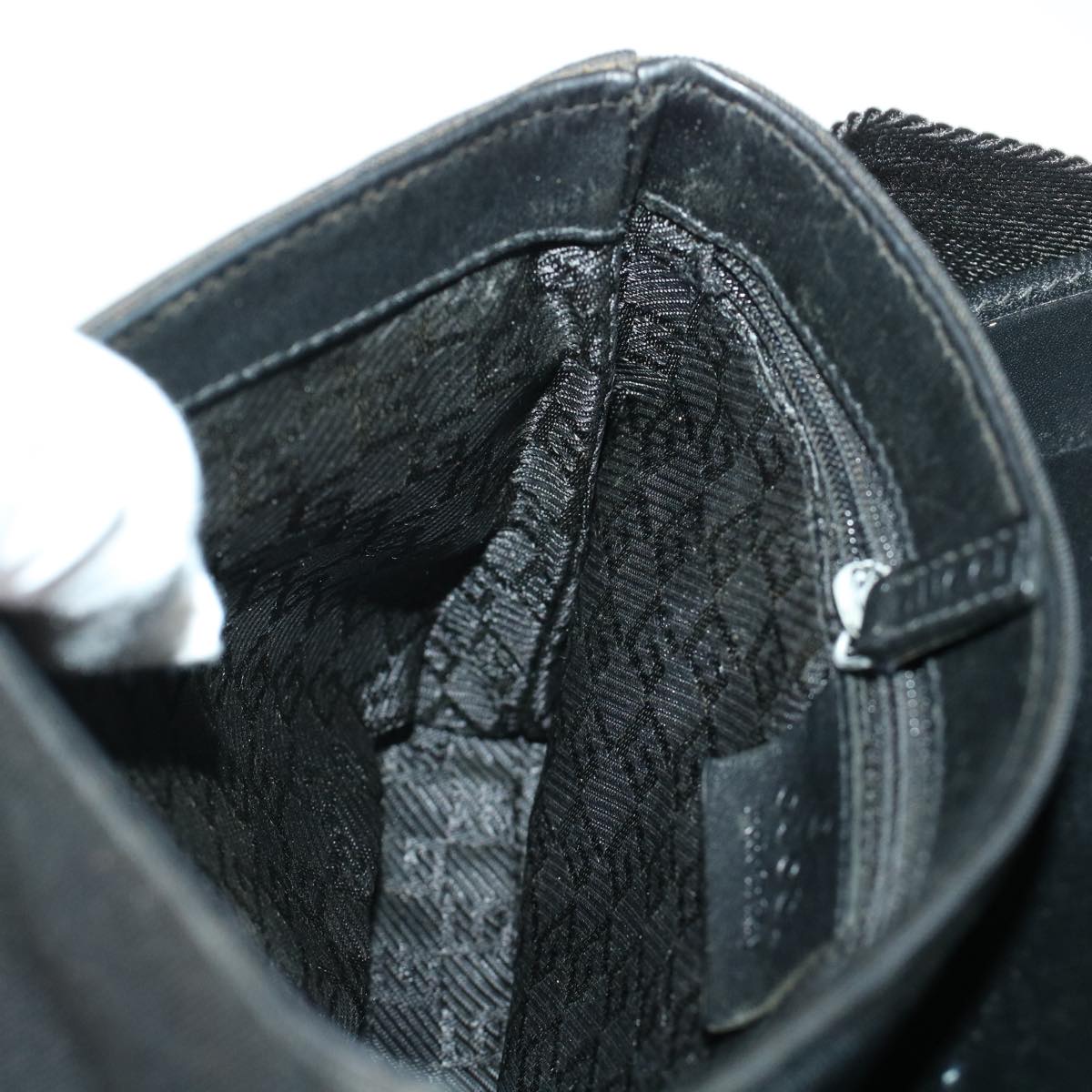 GUCCI Waist Bag Canvas Black 92543 bs5795