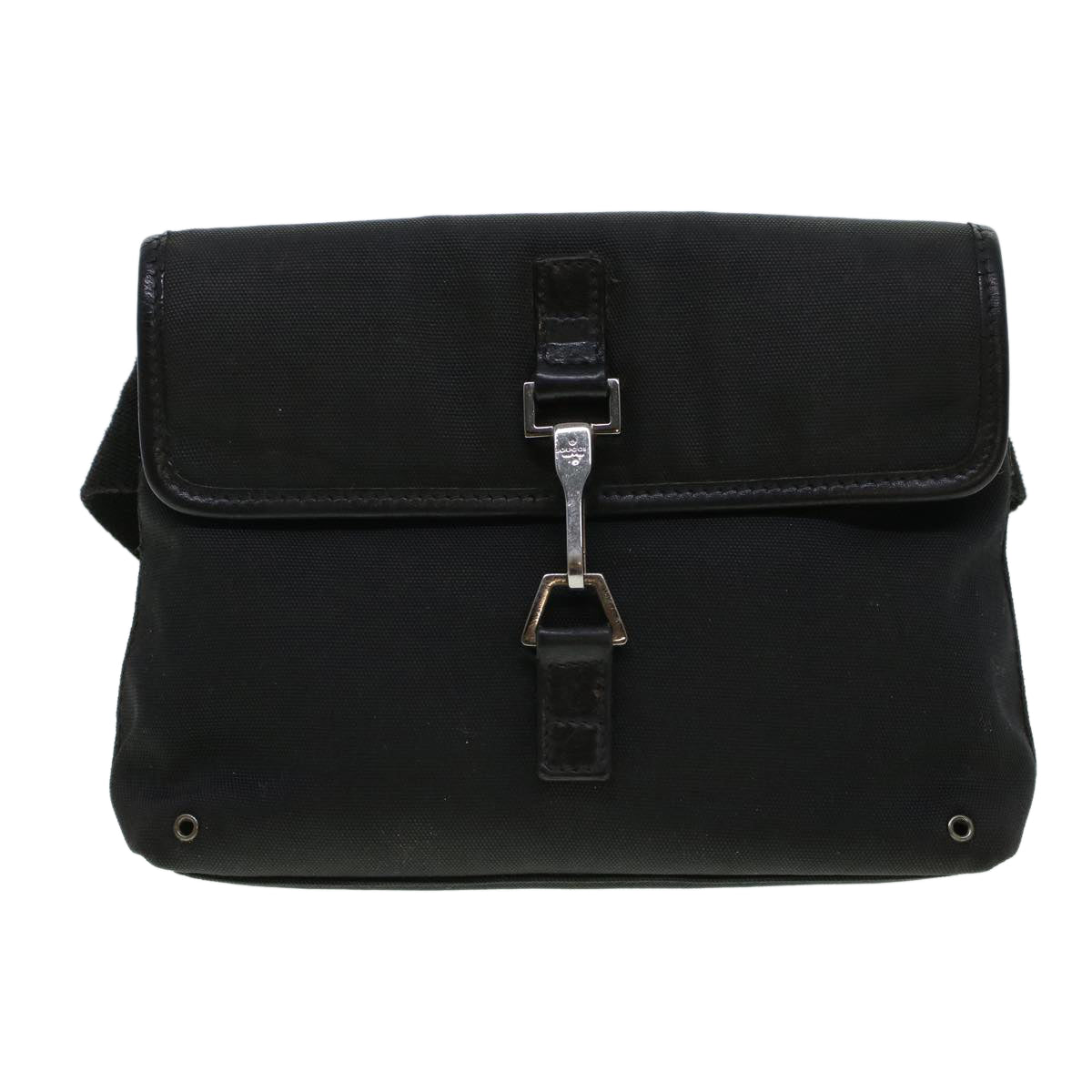 GUCCI Waist Bag Canvas Black 92543 bs5795