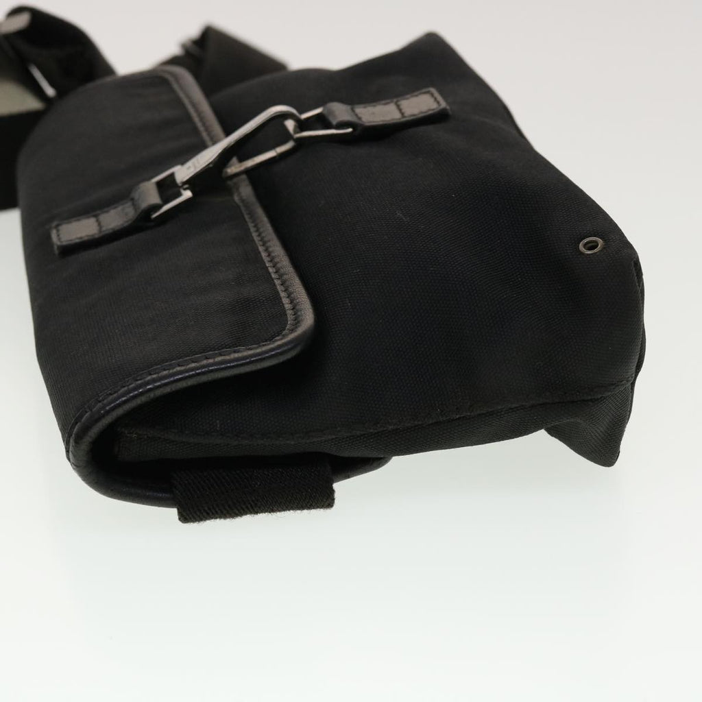 GUCCI Waist Bag Canvas Black 92543 bs5795