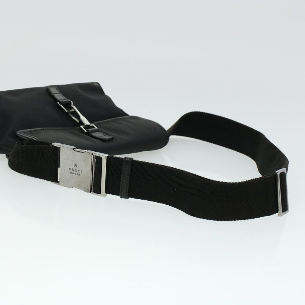 GUCCI Waist Bag Canvas Black 92543 bs5795