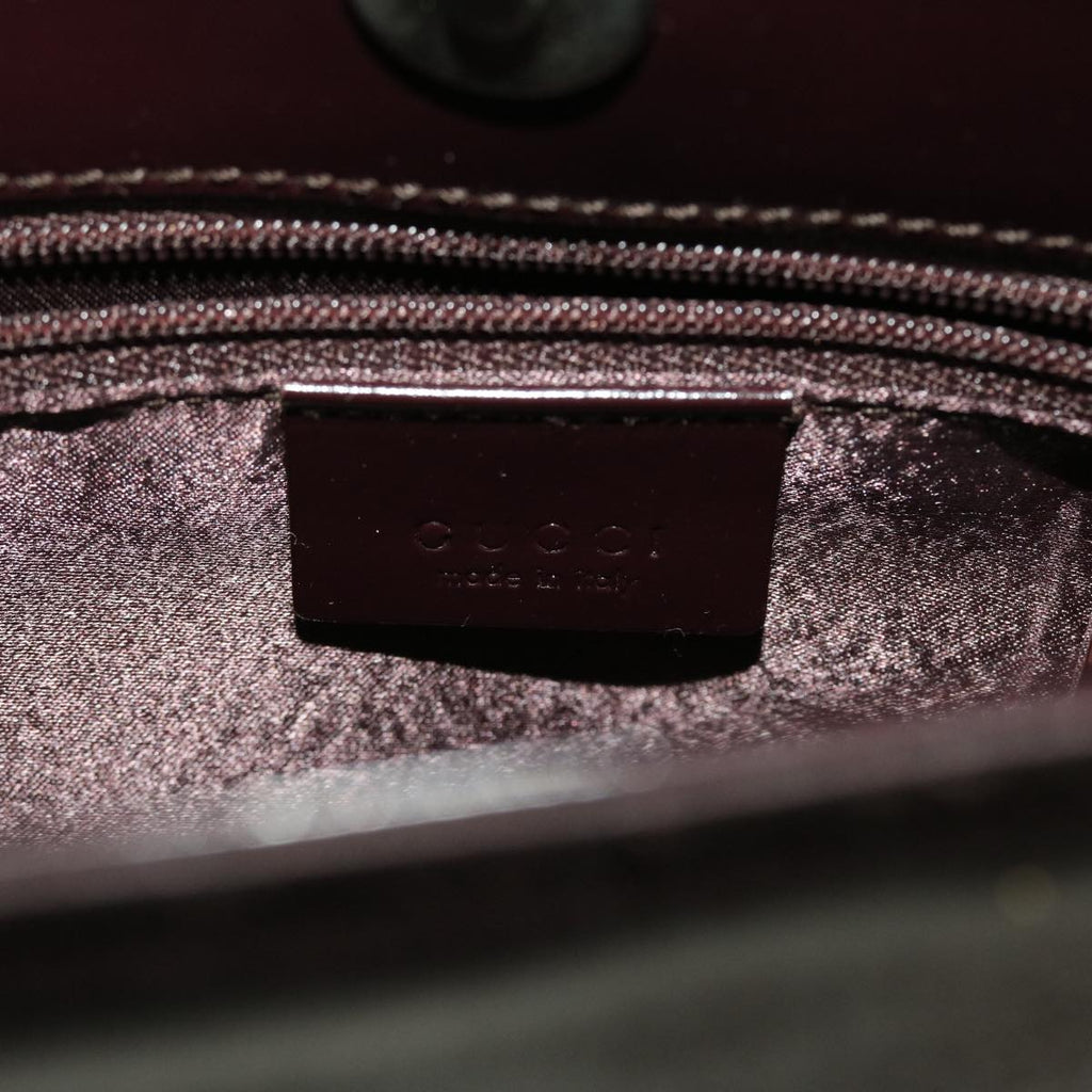 GUCCI Bamboo Shoulder Bag Satin Purple 000.0822 bs5803
