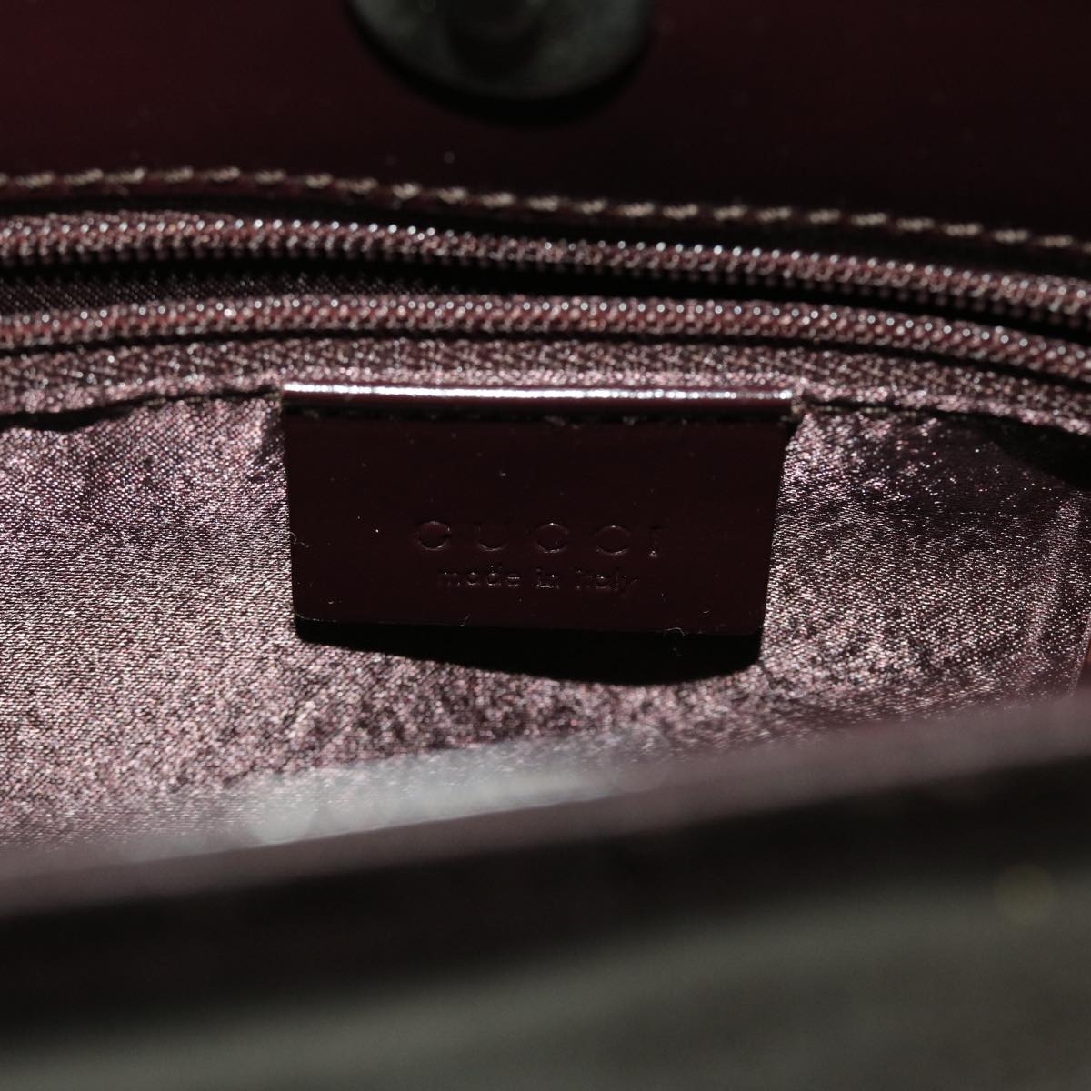 GUCCI Bamboo Shoulder Bag Satin Purple 000.0822 bs5803