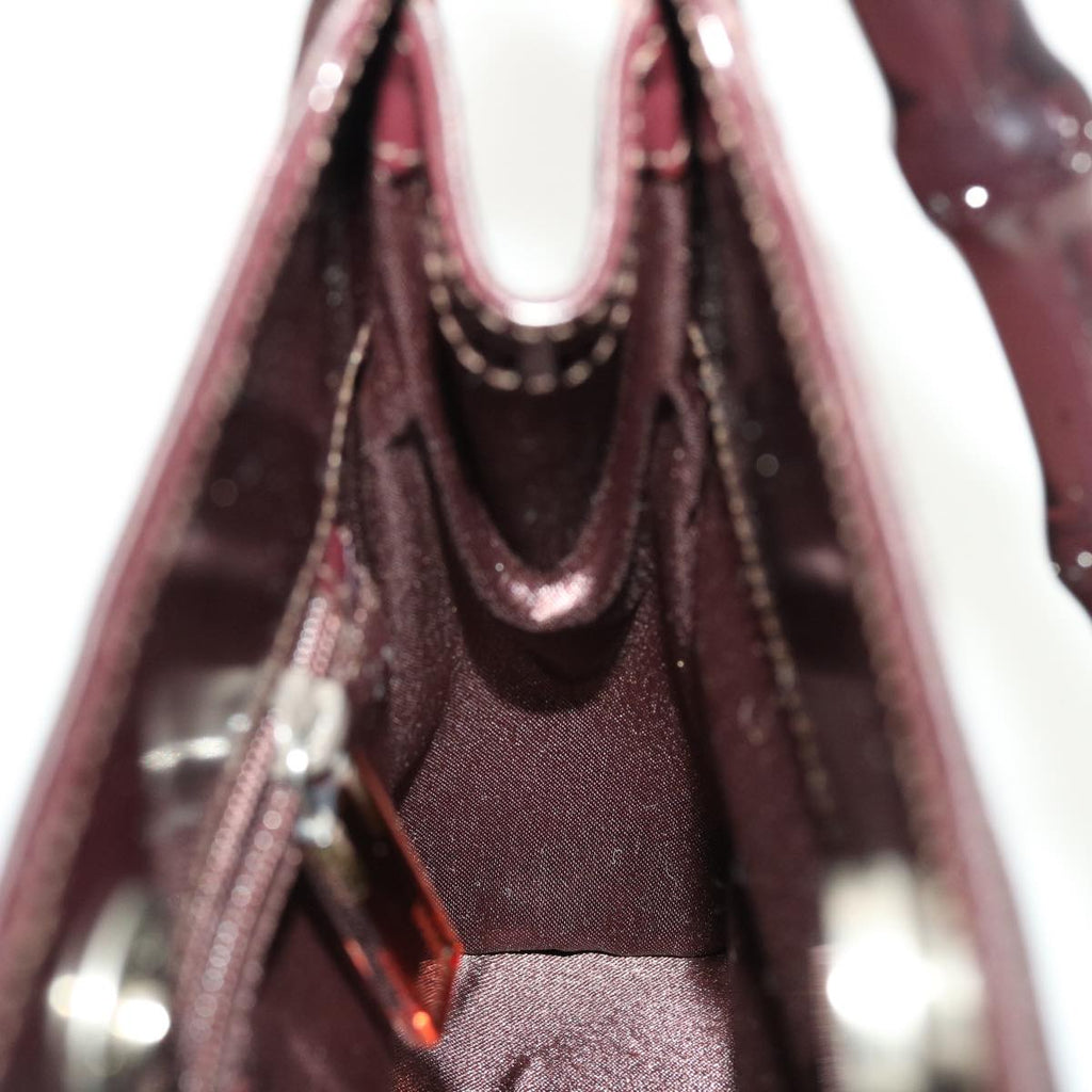 GUCCI Bamboo Shoulder Bag Satin Purple 000.0822 bs5803