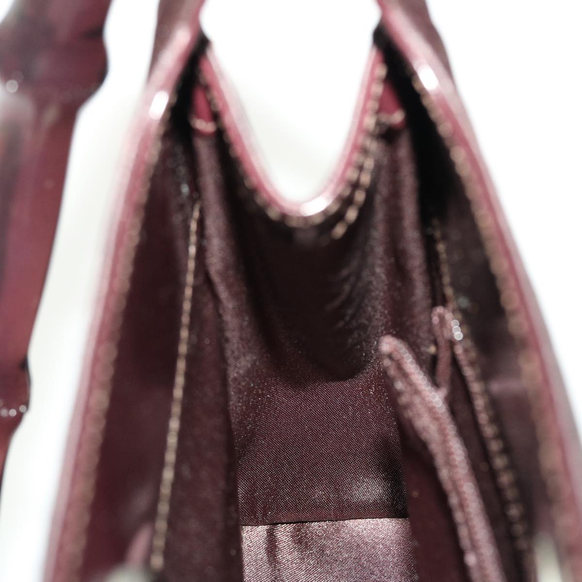 GUCCI Bamboo Shoulder Bag Satin Purple 000.0822 bs5803