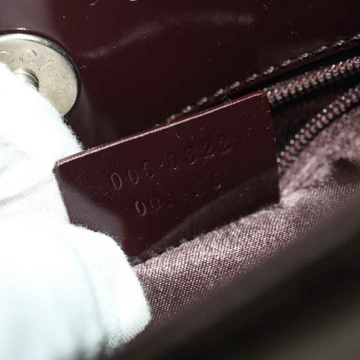 GUCCI Bamboo Shoulder Bag Satin Purple 000.0822 bs5803
