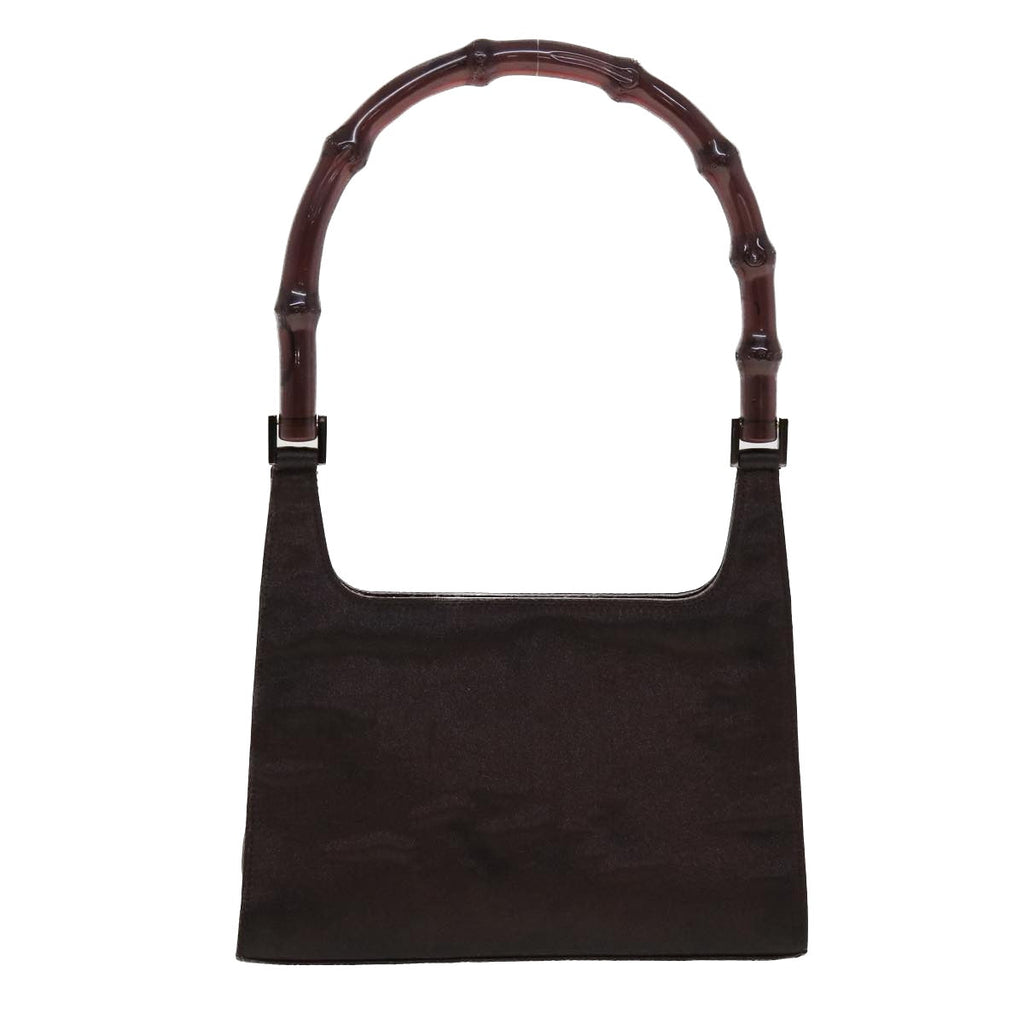 GUCCI Bamboo Shoulder Bag Satin Purple 000.0822 bs5803