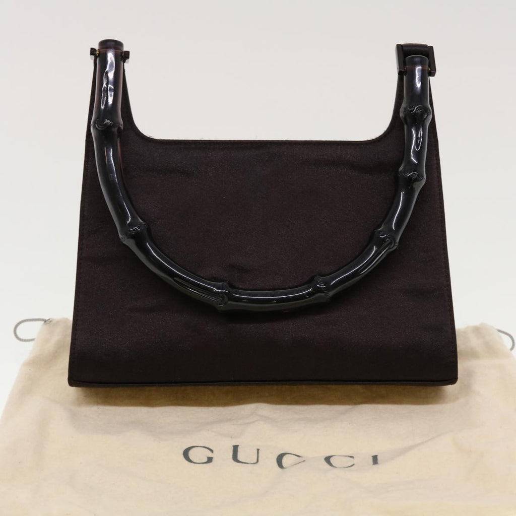 GUCCI Bamboo Shoulder Bag Satin Purple 000.0822 bs5803