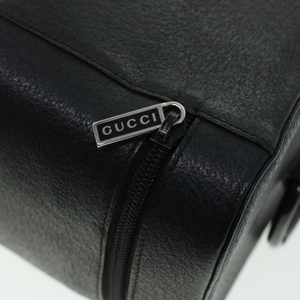 GUCCI Vanity Cosmetic Pouch Leather Black 039.1705.0710 bs5804