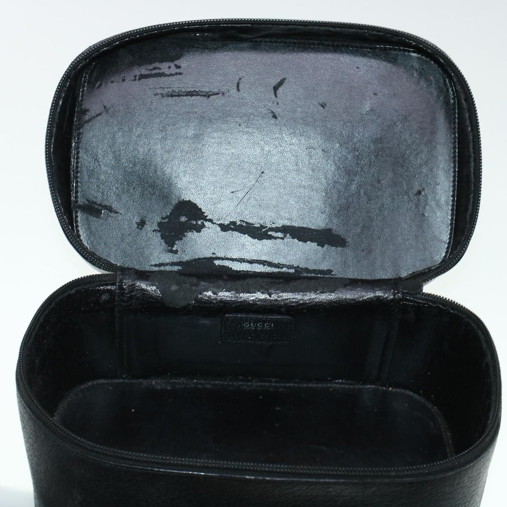 GUCCI Vanity Cosmetic Pouch Leather Black 039.1705.0710 bs5804