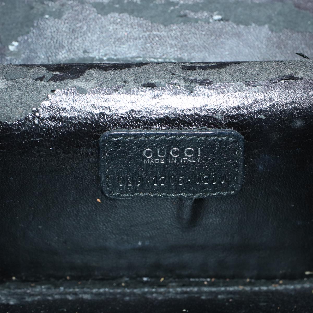 GUCCI Vanity Cosmetic Pouch Leather Black 039.1705.0710 bs5804