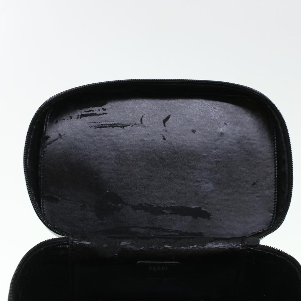 GUCCI Vanity Cosmetic Pouch Leather Black 039.1705.0710 bs5804