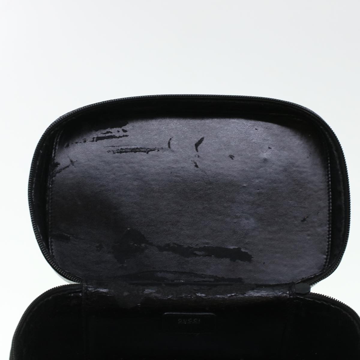 GUCCI Vanity Cosmetic Pouch Leather Black 039.1705.0710 bs5804